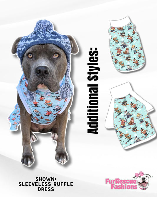 Slope Buddies - Dog Pajama with White Neck & Trim/Sleeves