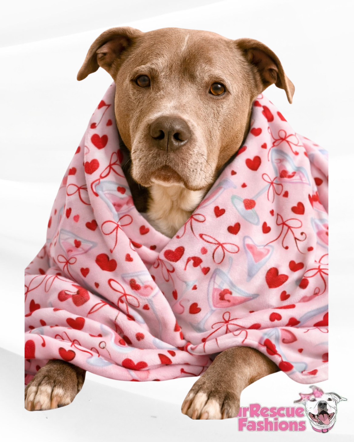 My Fur-Ever Valentine Fleece Throw Blanket (Choose your print)