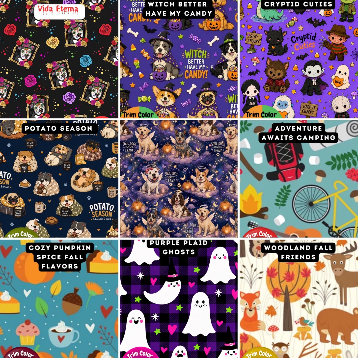 2026 Fall & Halloween Tote Bag (Choose Your Print)