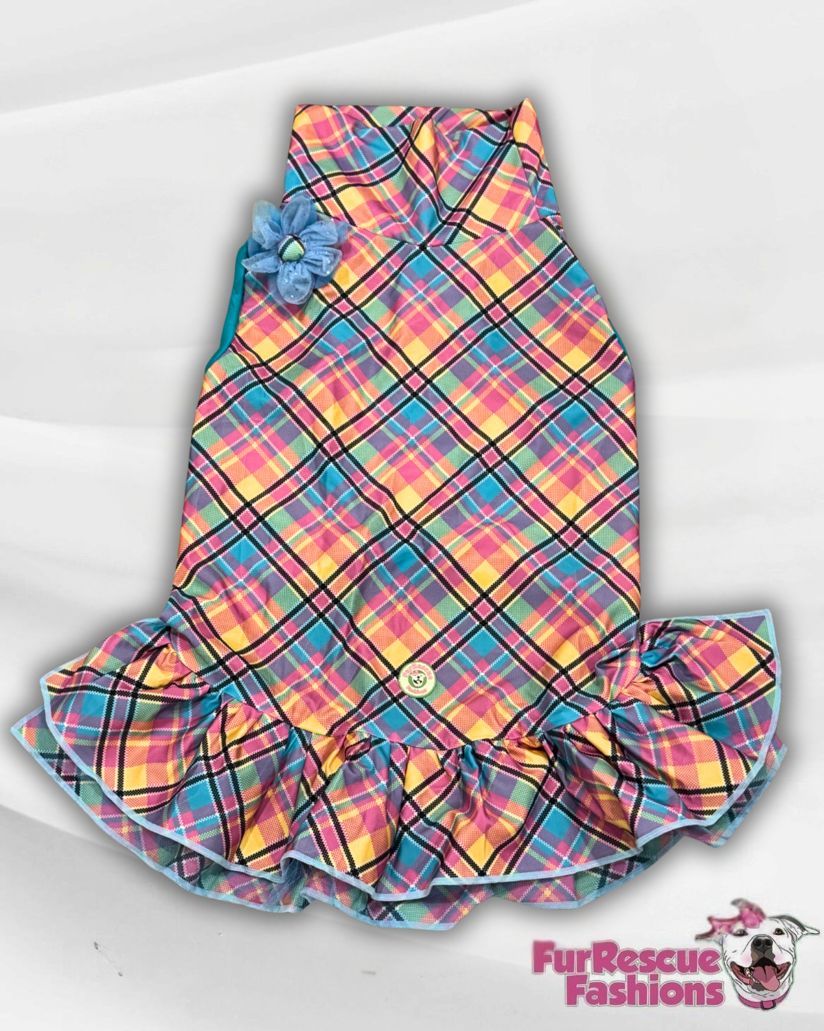 Easter Plaid Fancy Ruffle Dress