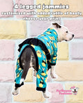 5th Anniversary 4 Legged PAWjamas with Turtle Neck (Available in any pattern)