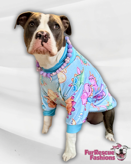 Pastel DinoCorn Paradise - PAWjama Ultra-Luxe