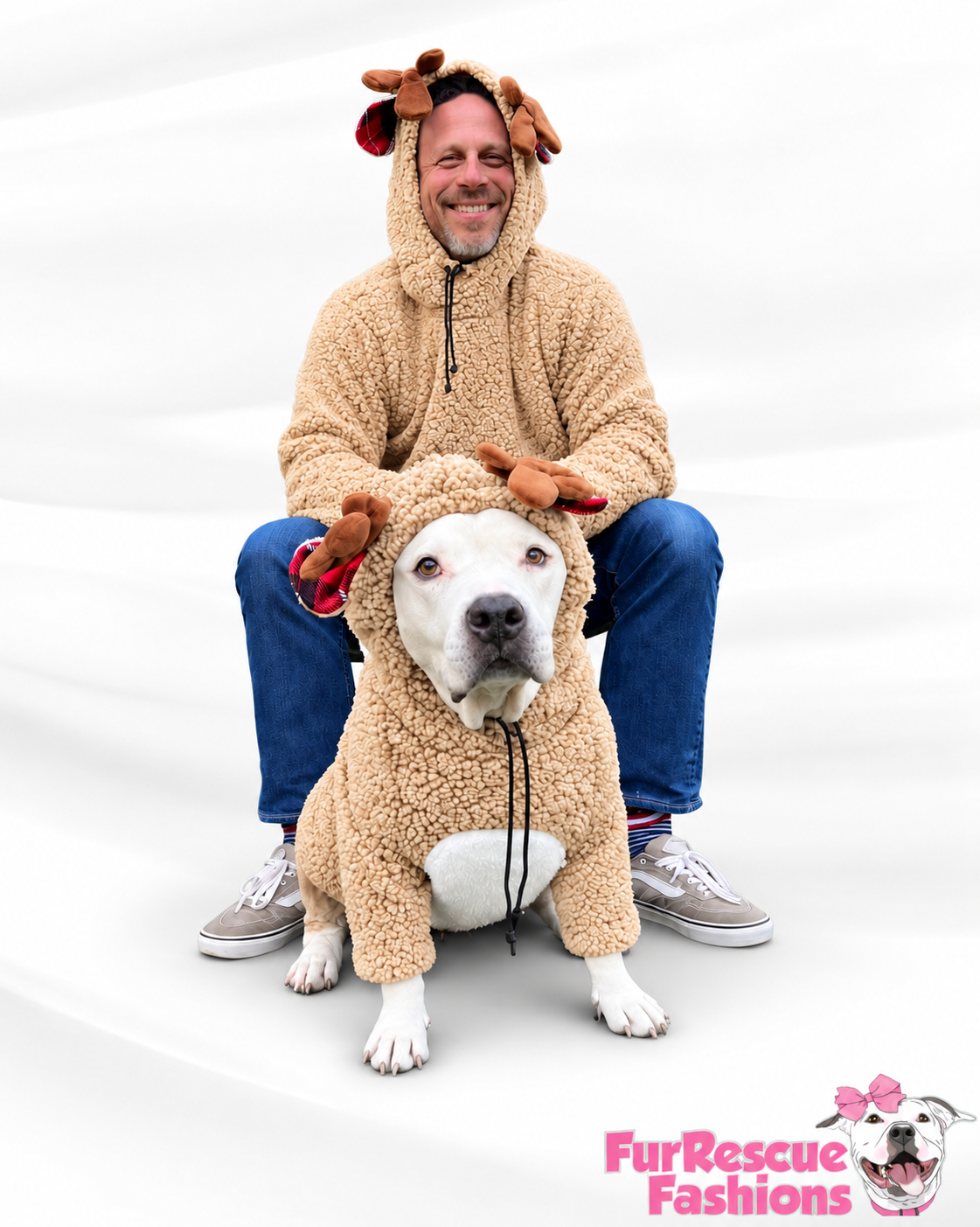 Oh Deer! Cozy Reindeer Sherpa Dog Hoodie