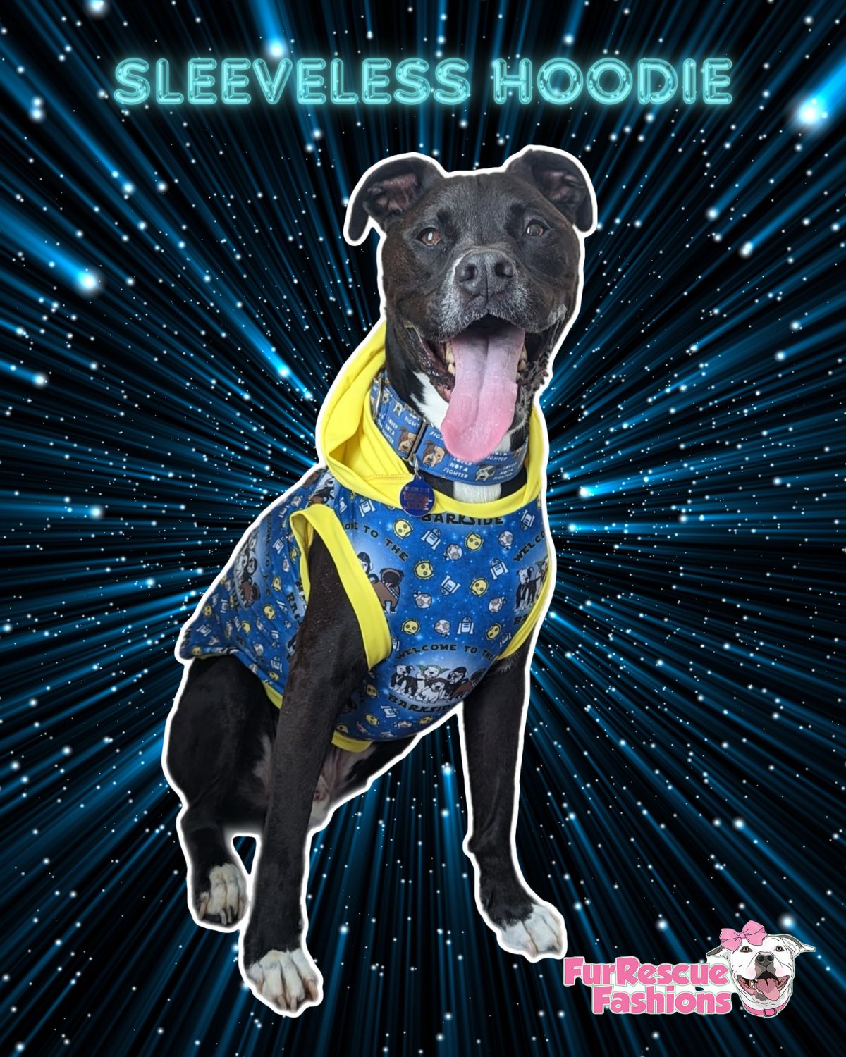 Welcome to the Bark Side - PAWJama with Yellow Trim & Neck