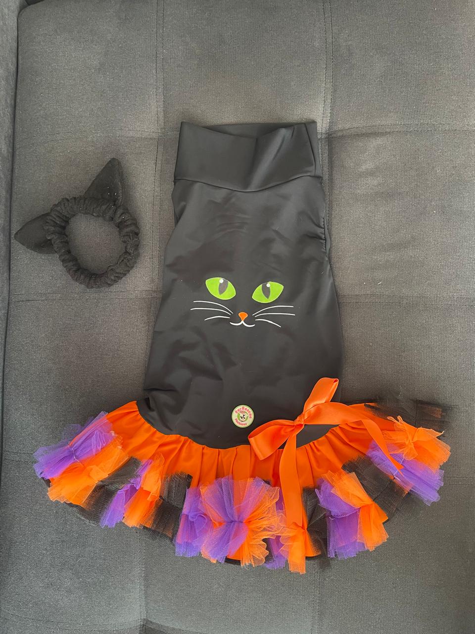 Midnight Kitty Dog Tutu Dress
