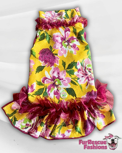 Golden Garden Dog Dress