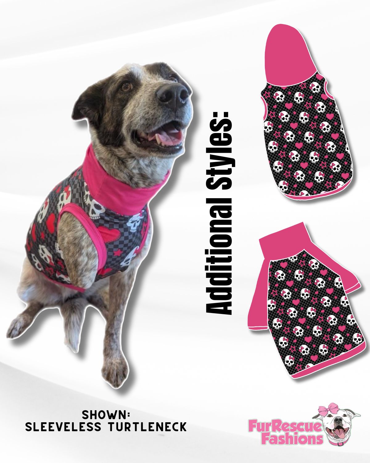 Forever Type Of Love - Dog Pajama with Hot Pink Neck & Trim/Sleeves