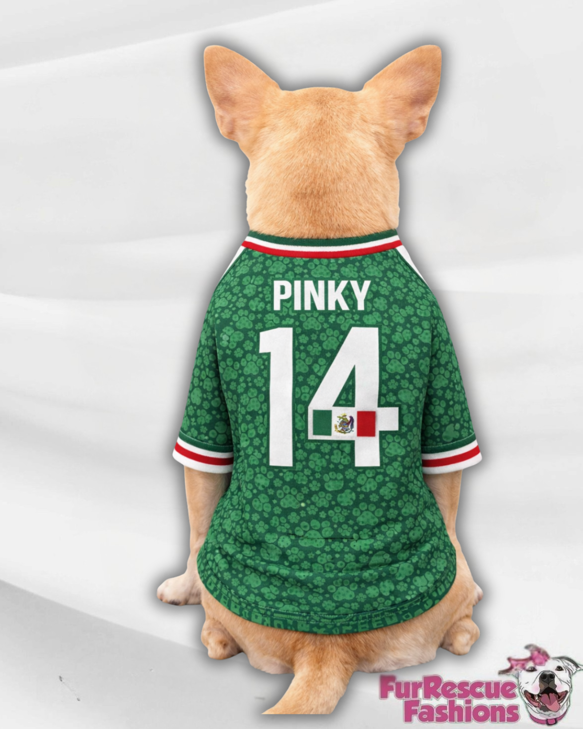 Mexico Dog Jersey or Ruffle Dress – World Cup 2026 | Custom Pet Soccer Shirt ⚽️🐾