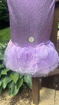 Lilac Glittery Flower Girl Tutu Dress