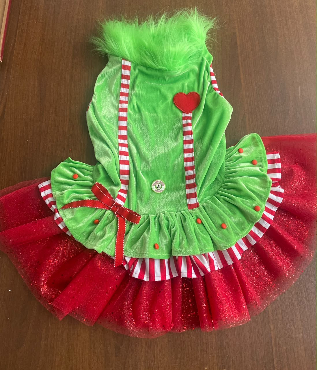 Merry Little Mischief Couture Christmas Dog Dress & Hat
