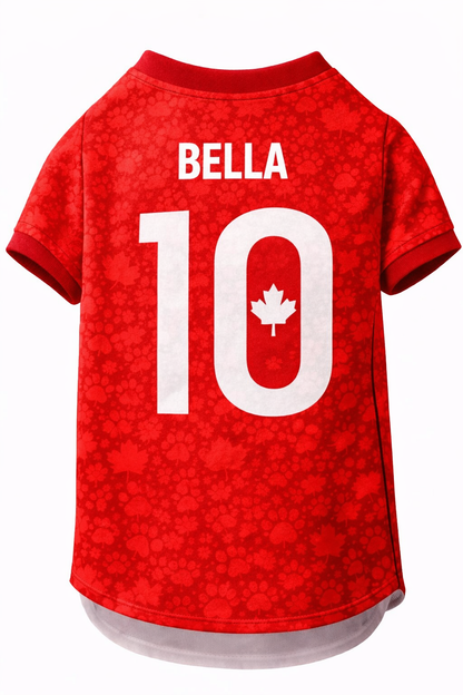 Canada Dog Jersey or Ruffle Dress – Soccer Cup 2026 | Custom Pet Soccer Shirt ⚽️🐾