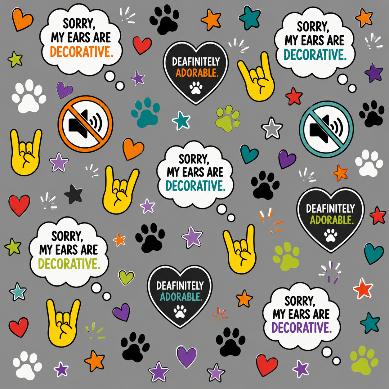 Sorry My Ears Are Decorative - Dog Pajama with Purple or Aqua Neck & Trim/Sleeves