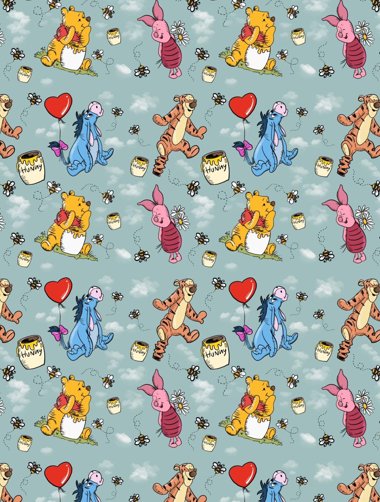 Hundred Acre Cuties, hunny & friends Pajama with Orange or Yellow Neck & Trim/Sleeves