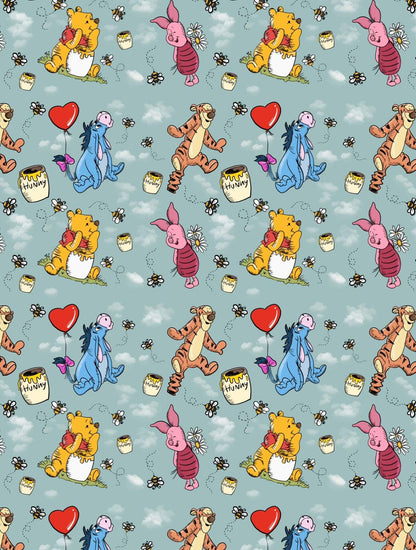 Hundred Acre Cuties, hunny & friends Pajama with Orange or Yellow Neck & Trim/Sleeves