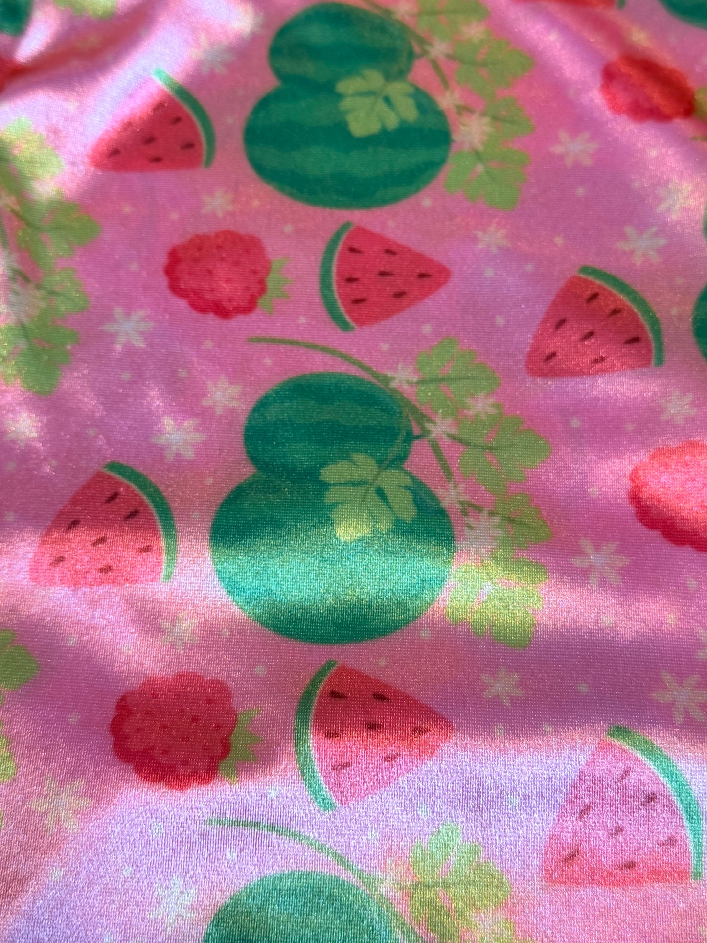 Shinny Watermelon Magic Strapped Dog Dress With Ruffle