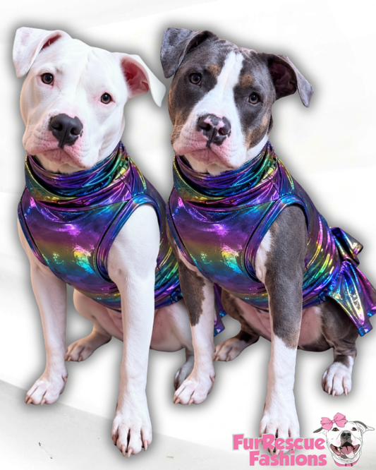 Iridescent Galactic Glow Dog Shirt/Dress/4-Legged PAWjama (UV50 Fabric)