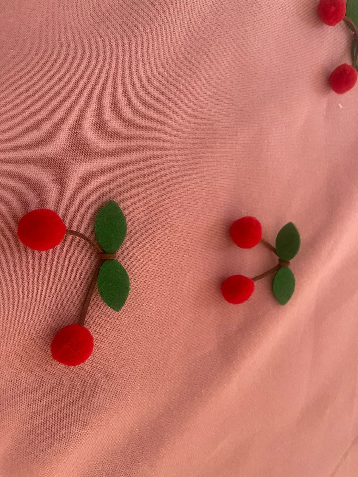 Cherry Love Dog Crewneck – Comfy Pink Sweatshirt with Cherries