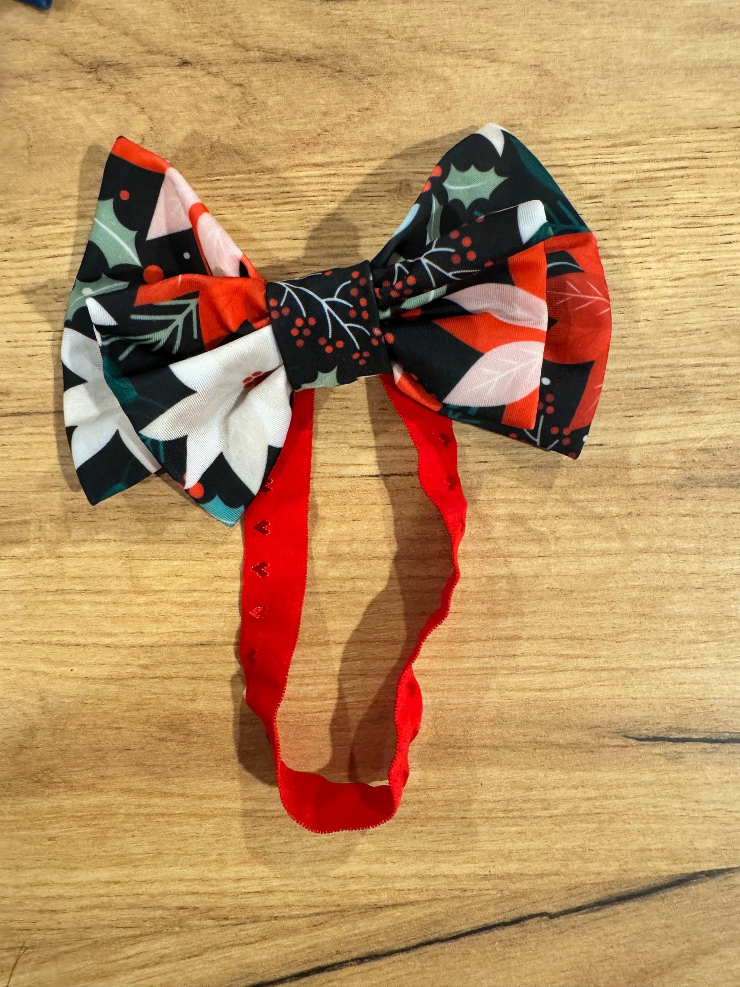 Christmas Doggie Bow Headband (Different colors available)