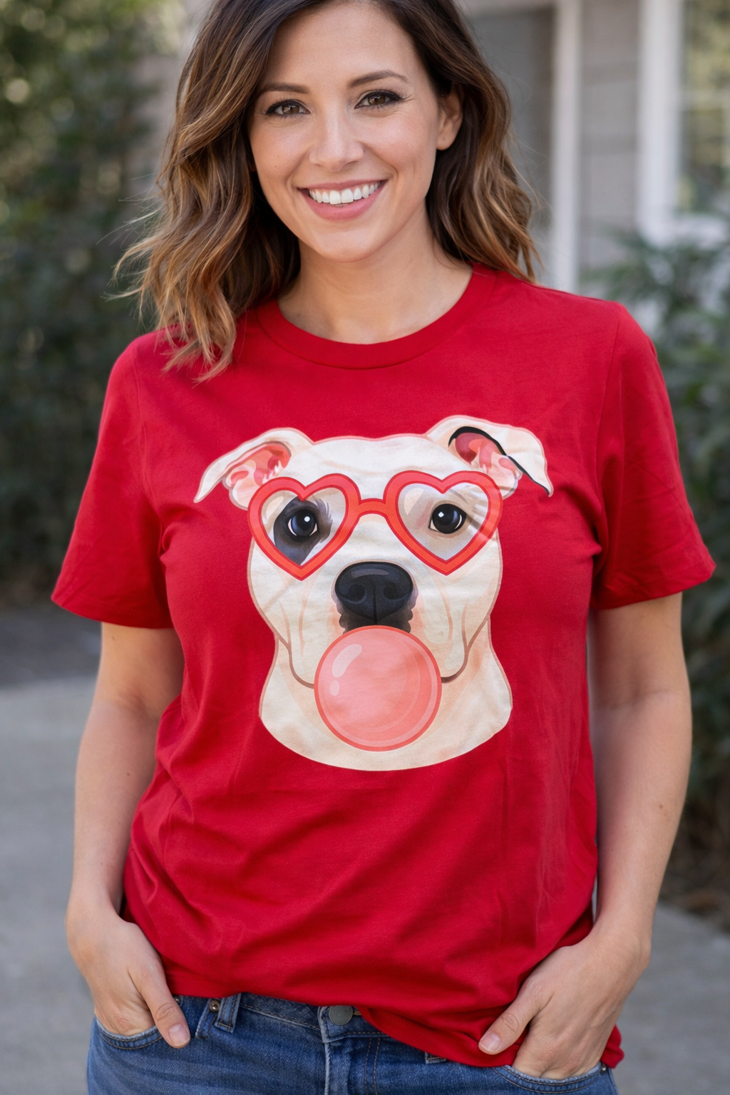 I Chews You - Pup With Bubblegum Unisex T-Shirt