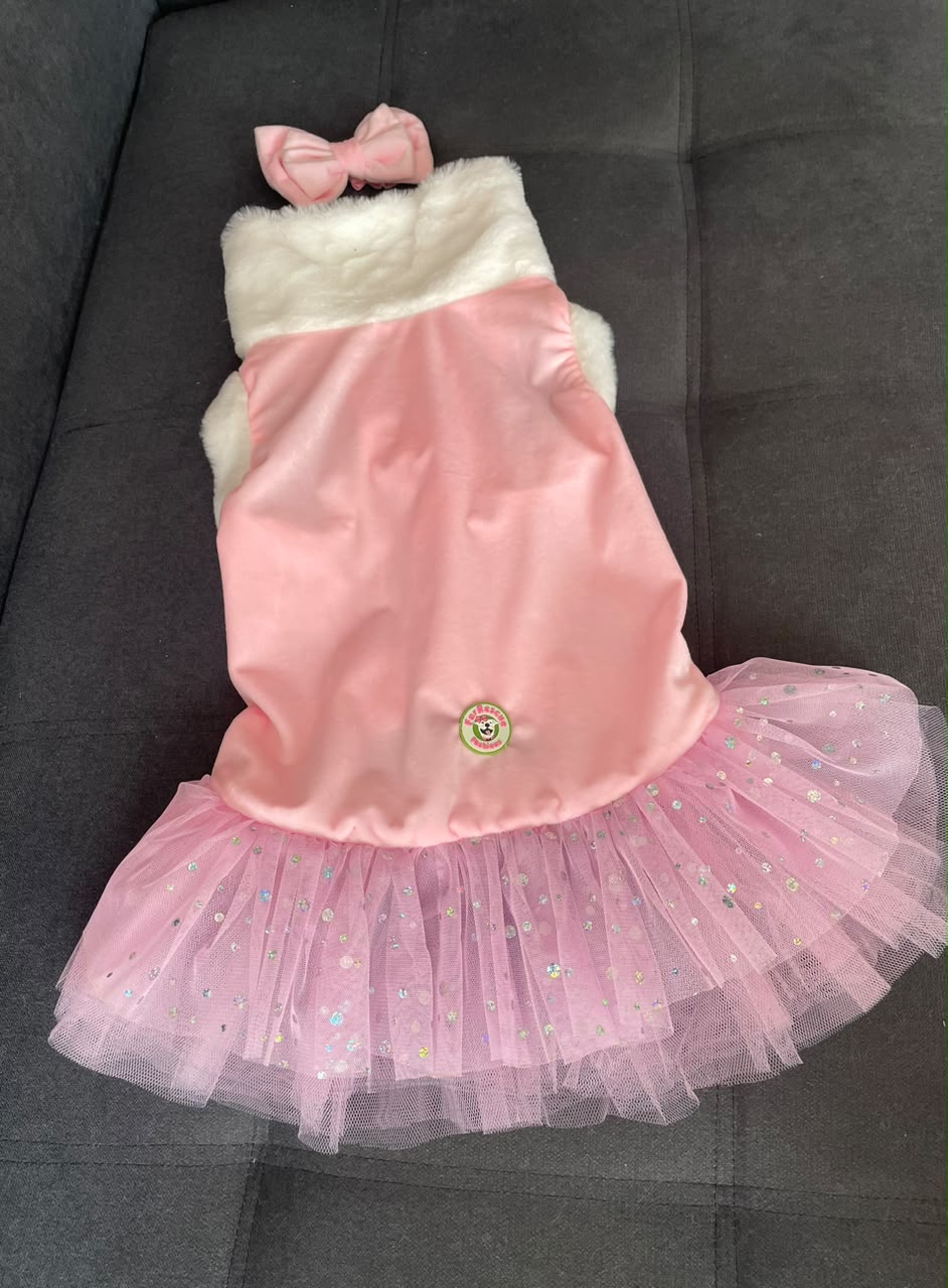 Blush Santa Belle Dog Dress