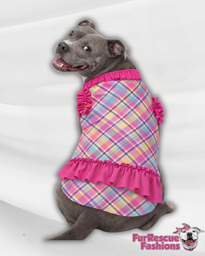 St. Pawtricks & Easter Dog Shirt With Ruffle On Waist (Available in any pattern)