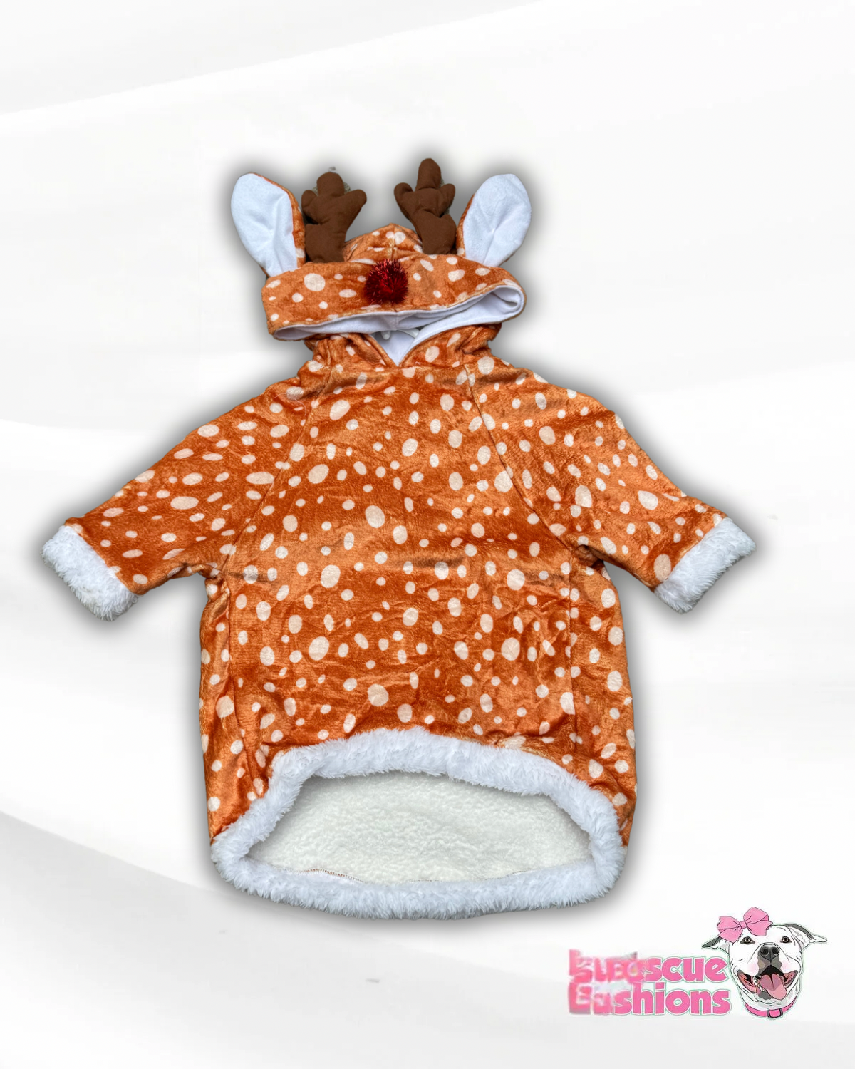 Rudolph Dog Hoodie in Fleece