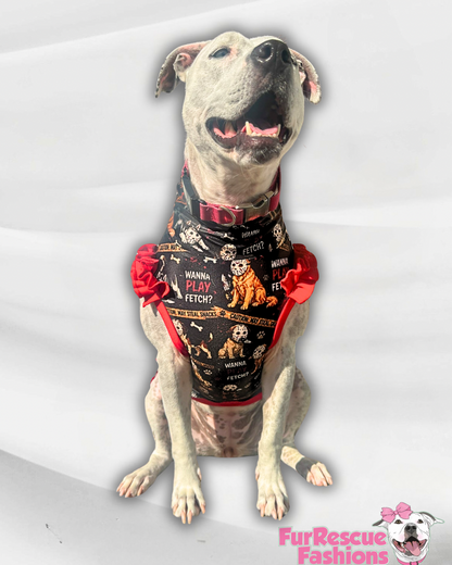 2026 Fall & Halloween Dog Shirt With Ruffles (AVAILABLE IN ANY PRE-ORDER PATTERN)