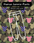 Patriotic Unisex Human Pants (Available in any pattern)