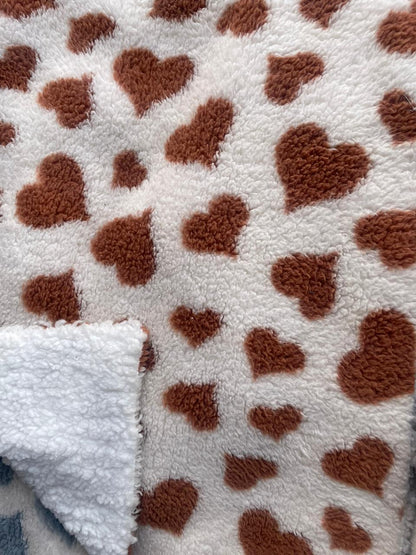 Polka Hearts Snood Dog Sweater – Luxury Fleece & Sherpa Lining