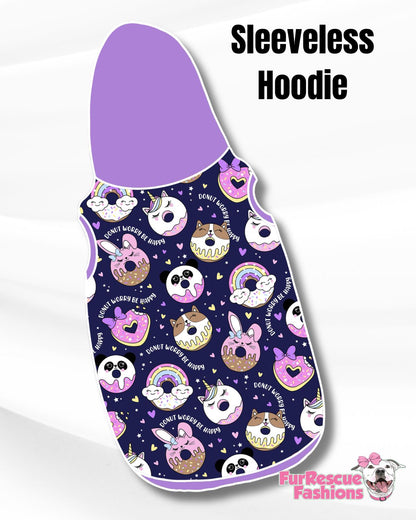 Donut Worry Pajama with Lavender Neck & Trim/Sleeves
