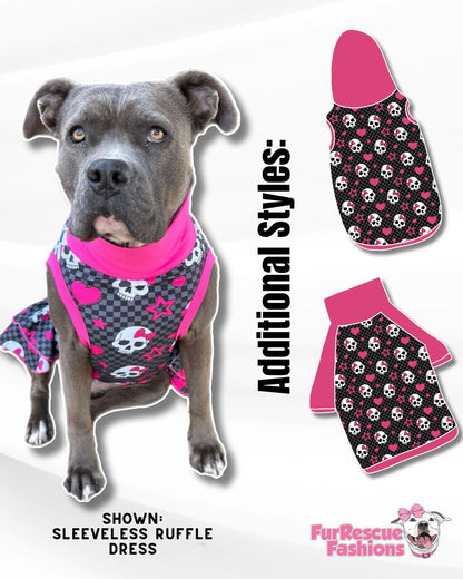 Forever Type Of Love - Dog Pajama with Hot Pink Neck & Trim/Sleeves