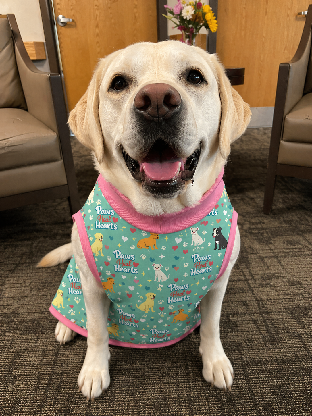 Paws Heal Hearts - Dog Pajama with Pink OR Black Neck & Trim/Sleeves
