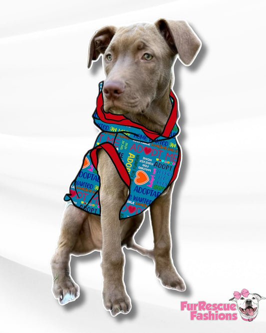 Adoptable - PAWjama with Red Neck & Trim/Sleeves