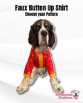 2024 Fall & Halloween Faux Button Up Shirt - PAWjama with sleeves (Available in any pattern)
