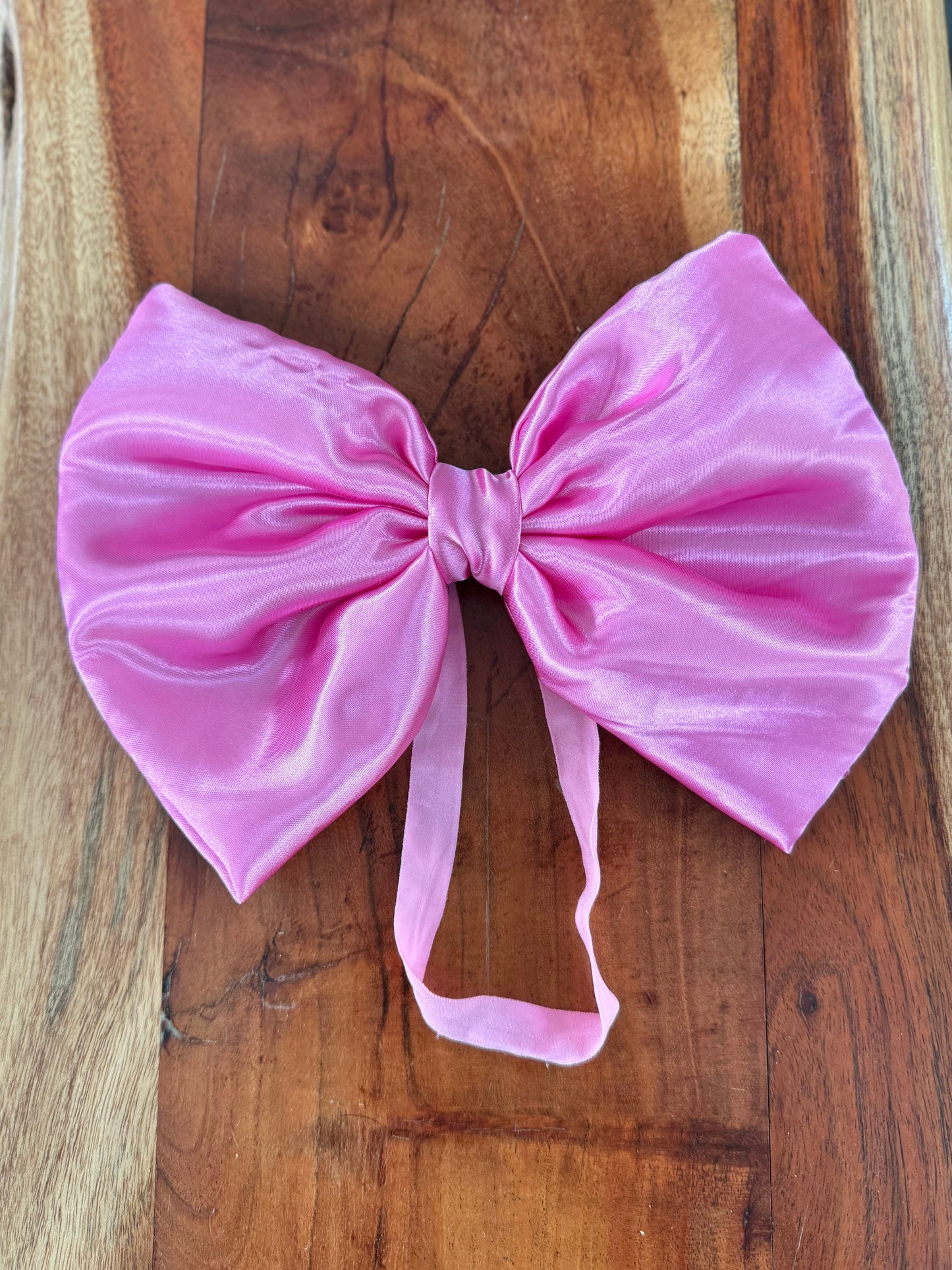 Oversized Coquette Satin Dog Bow