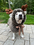 Reindeer OR Bear Plush Faux Fur Dog Cape