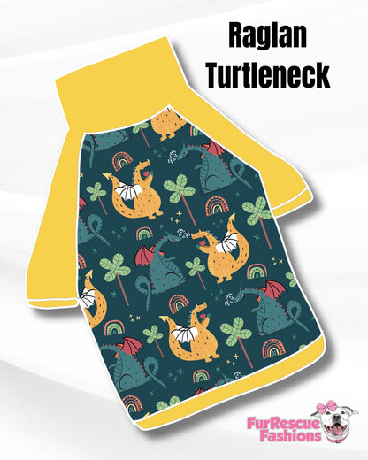 Dragon Me Away with Mustard Neck & Trim/Sleeves