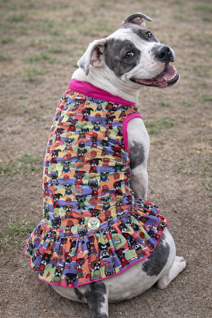 SuPAW heroes besties Dog Dress With Ruffle / With Sleeves or Sleeveless