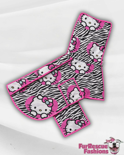 Pink Kitty Purr-fection Zebra Rain Jacket - Cape - Vest