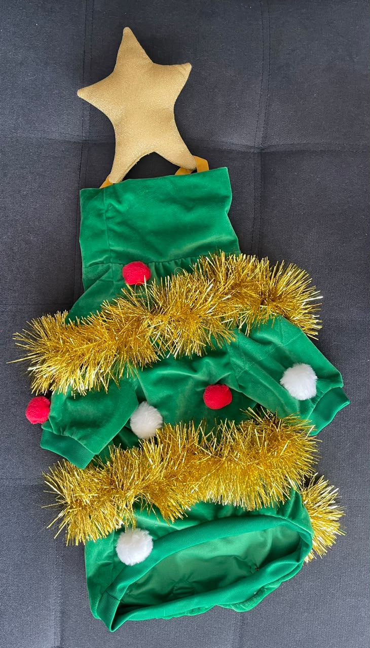Christmas Tree Dog Outfit