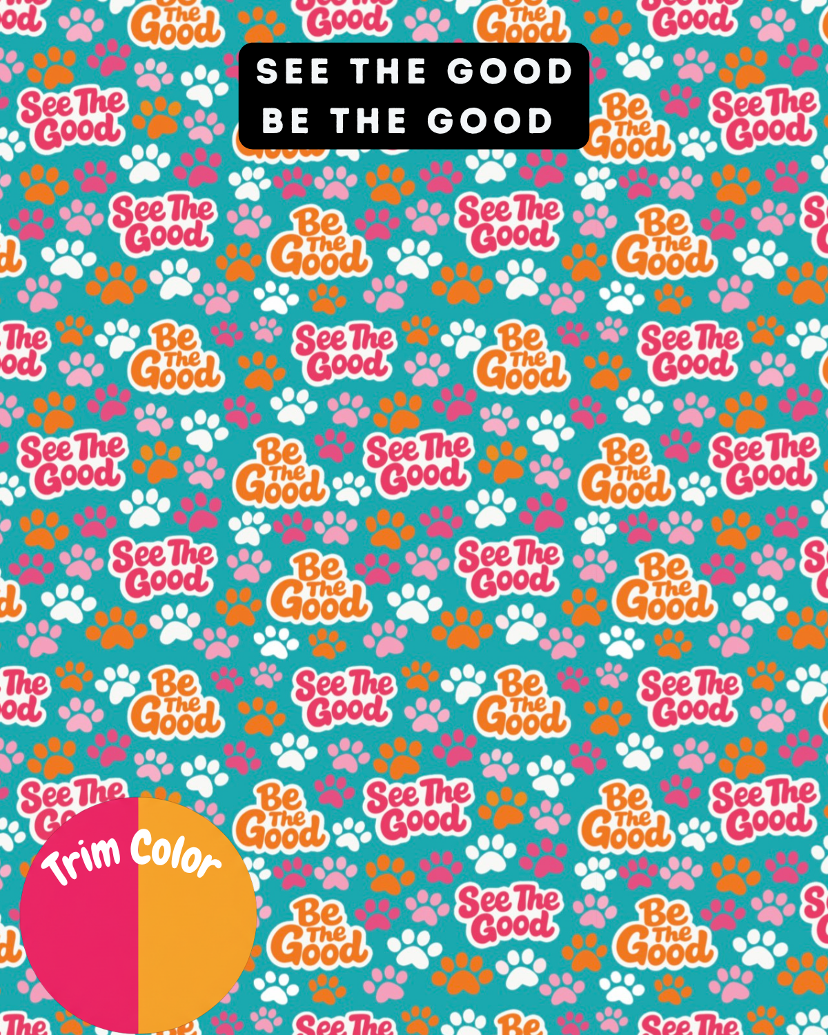 See The Good Be The Good - Dog Pajama with Hot Pink Neck & Trim/Sleeves