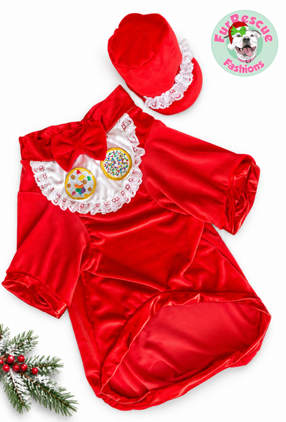Santa’s Cookie Crew — Ultra-Luxe Dog Shirt & Baker’s Hat