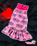 All You Need Is Love UV50 Dog Dress With Ruffle / With Sleeves or Sleeveless