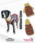 Under The Christmas Tree - Dog Pajama with Gold Neck & Trim/Sleeves