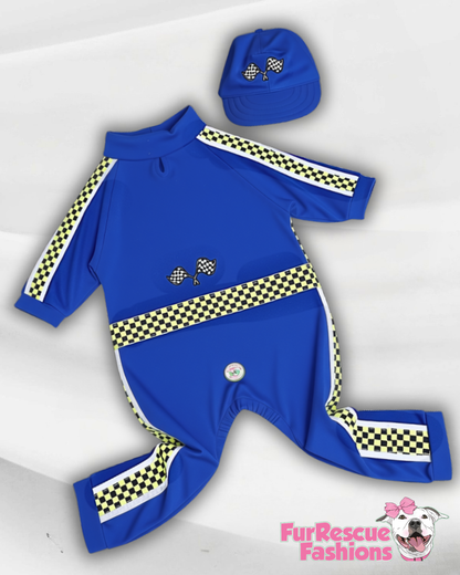 Pole Position Racing Dog Overall or Sweater With Or Without Hat
