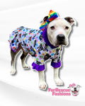 Pop Up Dog Dress With Ruffle / With Sleeves or Sleeveless (Available in any pattern)