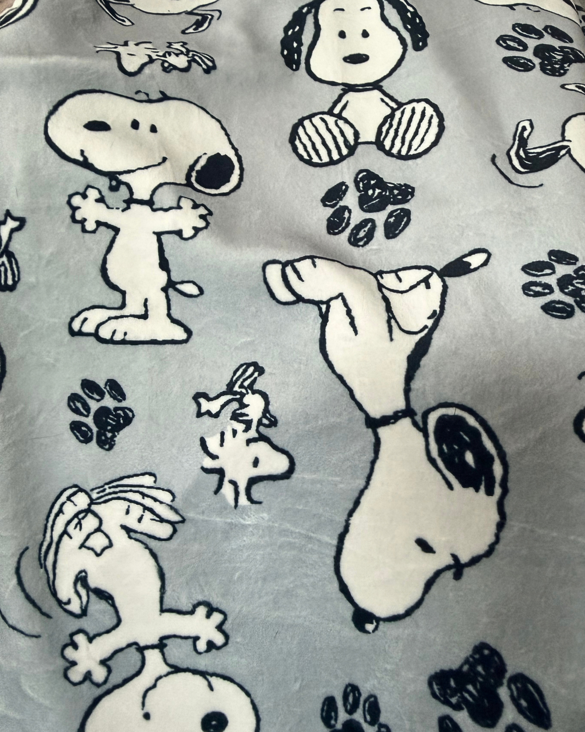 Snoopy Paws - Dog Pajama with Black Neck & Trim/Sleeves