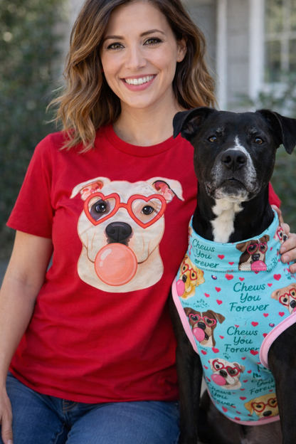 I Chews You - Pup With Bubblegum Unisex T-Shirt