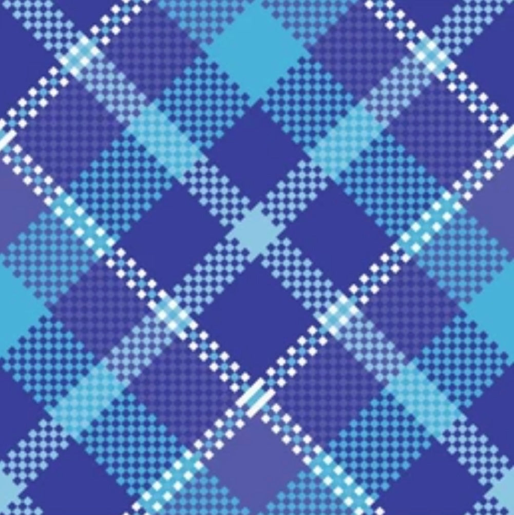 Ocean Breeze Plaid Pajama with Aqua Neck & Trim/Sleeves