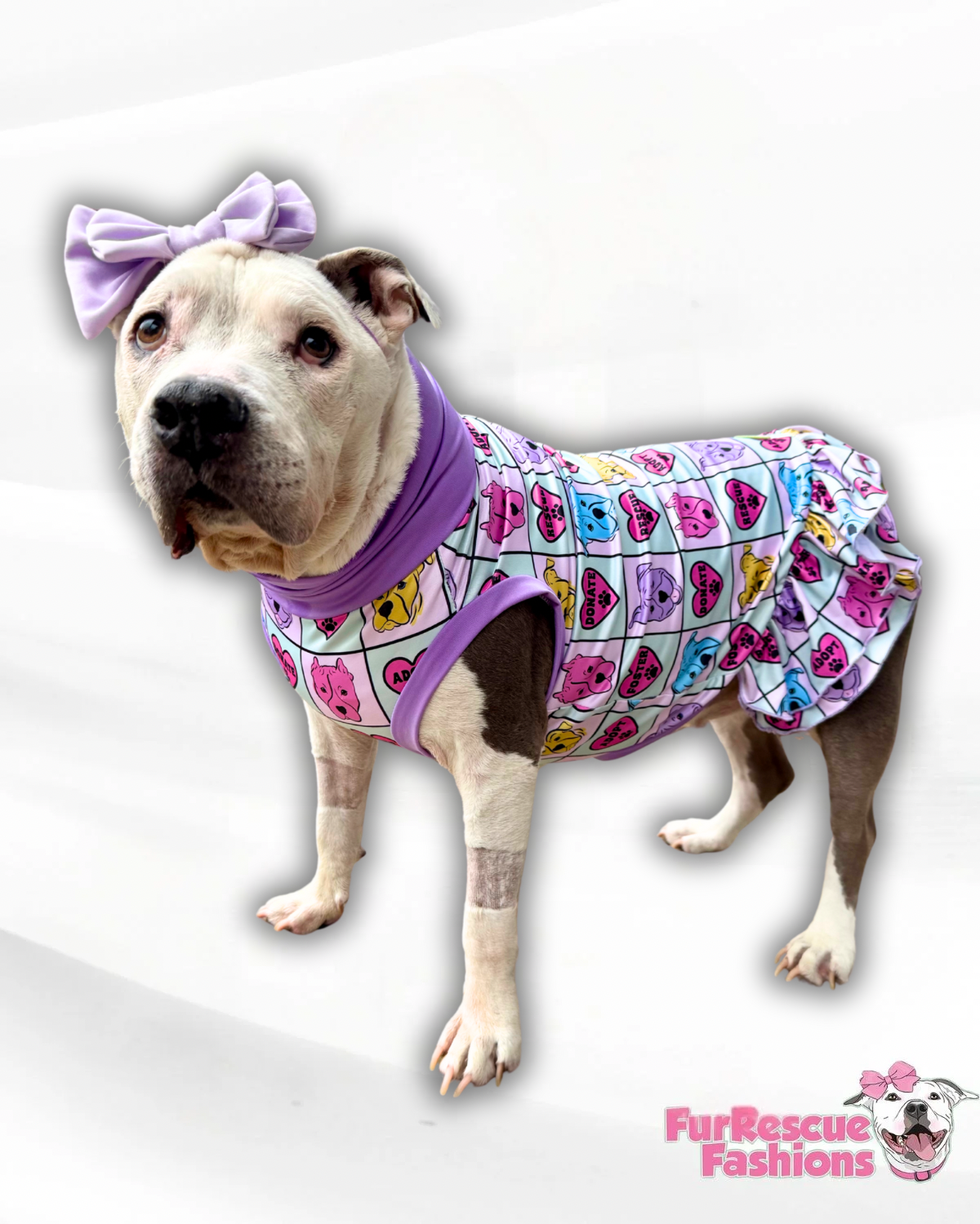 7th Anniversary Dog Dress With Ruffle / With Sleeves or Sleeveless (Available in any pattern)